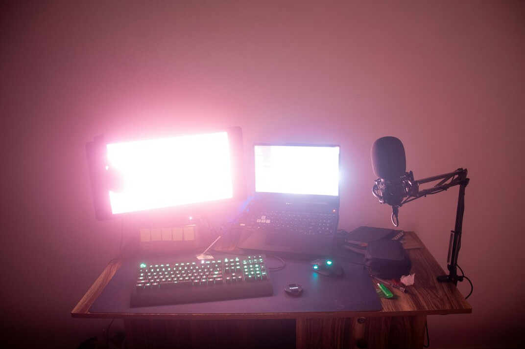 homemade green screen setup