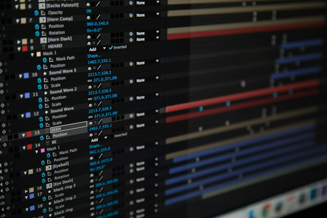 video editor working on timeline