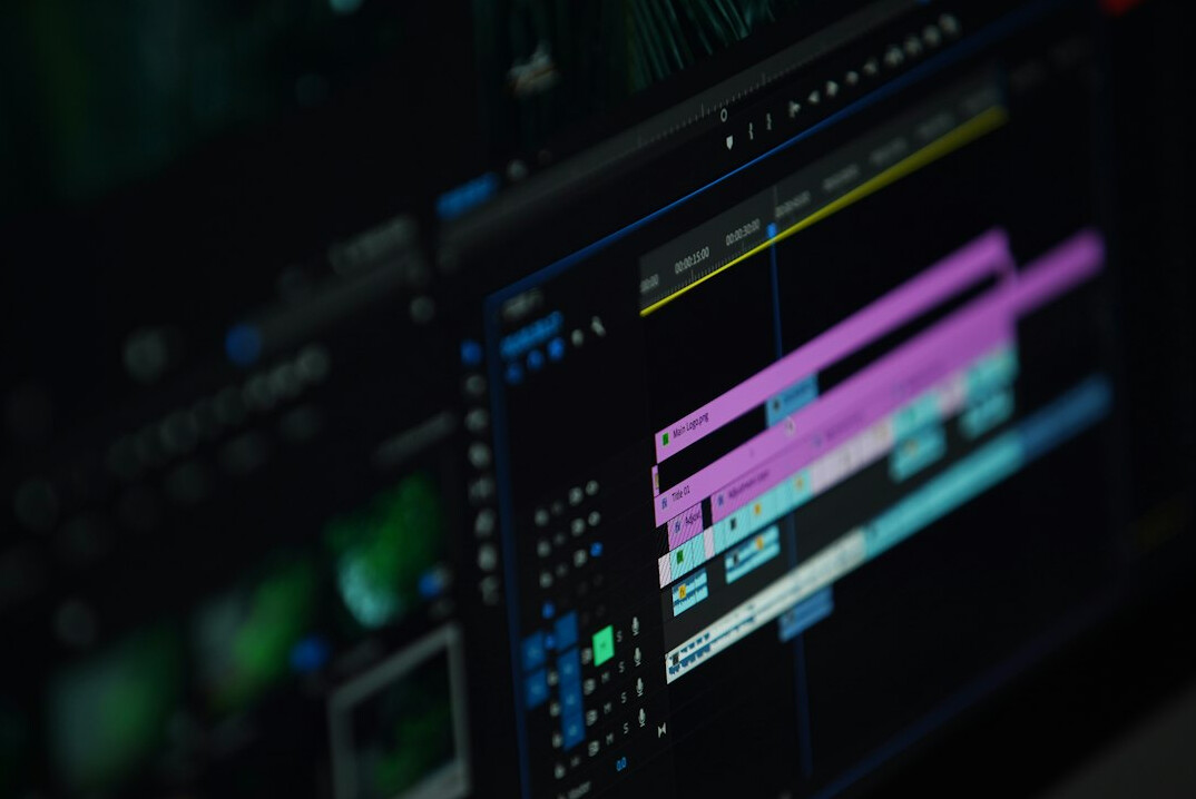 video editor working on timeline